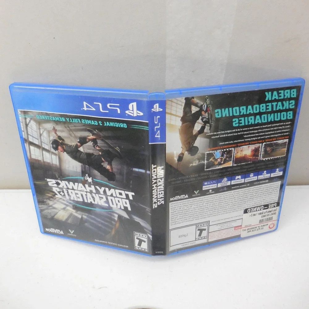 Tony Hawks Pro Skater 1 + 2 PlayStation 4‎ PS4 Remastered Activision Video Game